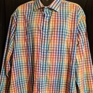 Robert Graham Rare Rainbow LS Buttom Down Sz 4XL